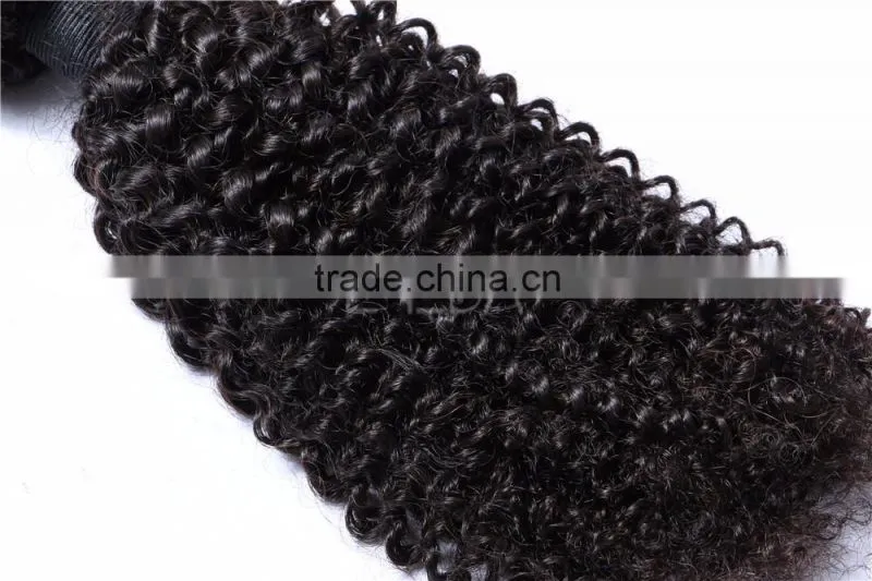 4A grade Mongolian afro kinky curly human hair weave, tight kinky curly weave
