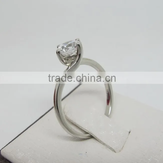 True Love Diamond Brilliant AAA CZ 925 Silver Wedding Ring