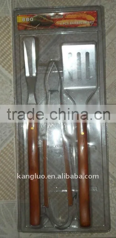 BBQ fork ,BBQ TONG AND BBQ SPATULA(3PCS)