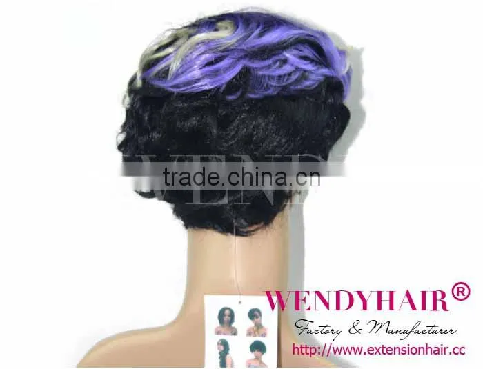 Unique and fashion style for woman short hair wig best quality no shedding tangle free