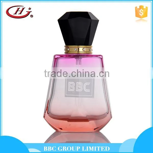 BBC Middle East Series - ME019 Good quality diamond shape pink glass bottles natural sexy lady perfume