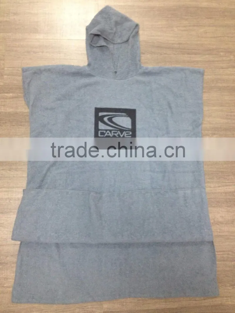 poncho hooded beach towel for adult