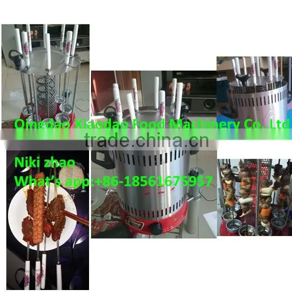Portable electric rotary grill machine