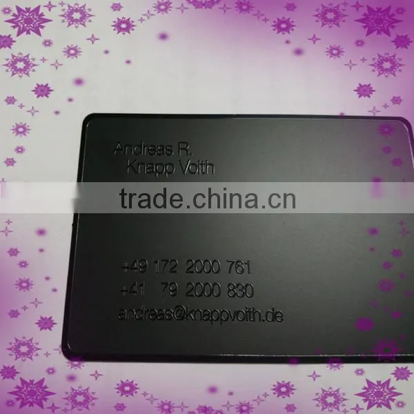 high quality cheap anodized aluminum business card