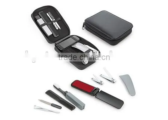 Toilet set in plastic zipper case include nail clippers and so on