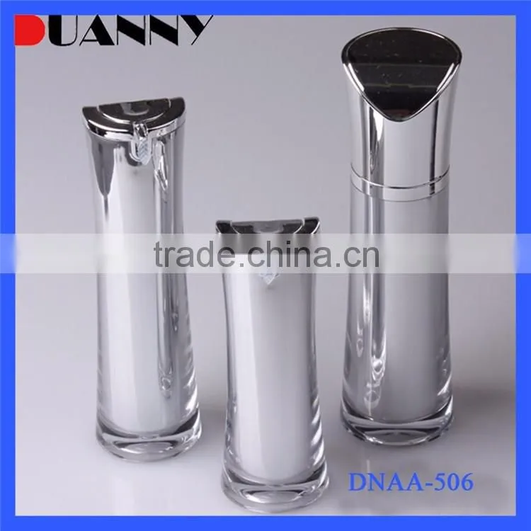 15Ml 30Ml 50Ml Acrylic Plastic Airless Cosmetic Bottle,White Airless Pump Bottle