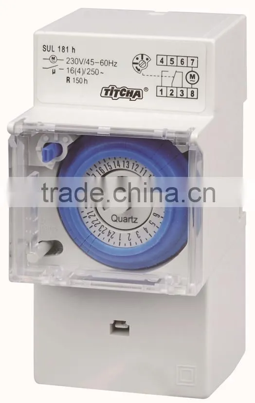 SUL181H Mechanical Timer Din Rail / timer battery operated 150hours electric timer