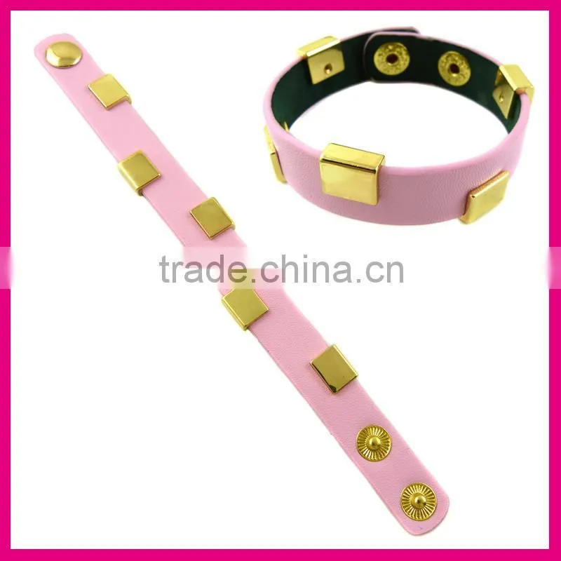 BR5015-3(1)gold leather bracelet wholesale alibaba gold member