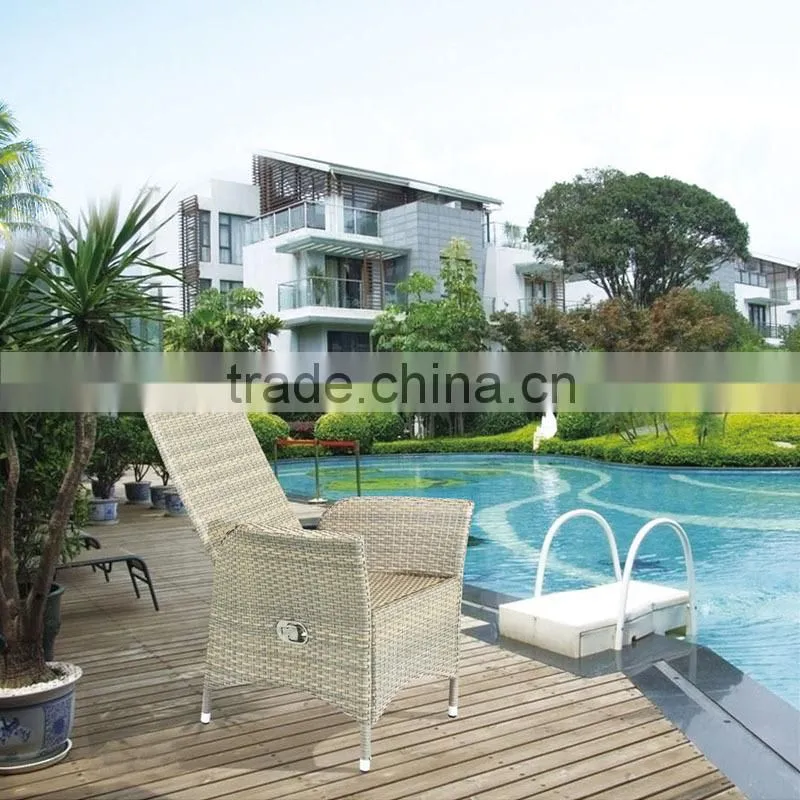 outdoor wicker rattan reclining love chair seats