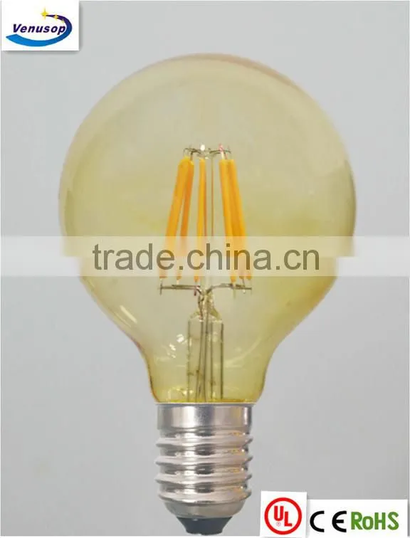 vintage G95 4w 6w 8w led filament bulb E27 decorative light b22 240v 110v