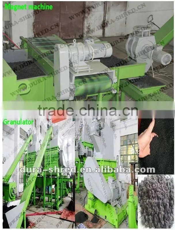 used tire cutting machine in tire recycling machinery