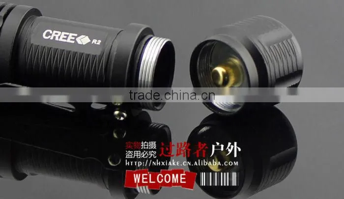 Goread C23 focusable zoom rechargeable aluminum pen clip glass braker R2 LED mini torch