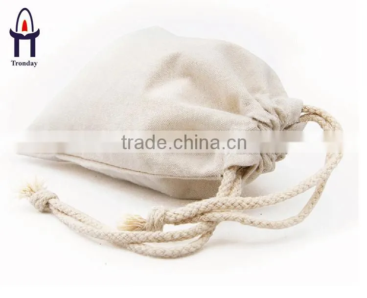 Organic cotton drawstring bag for storage small drawstring gift bag