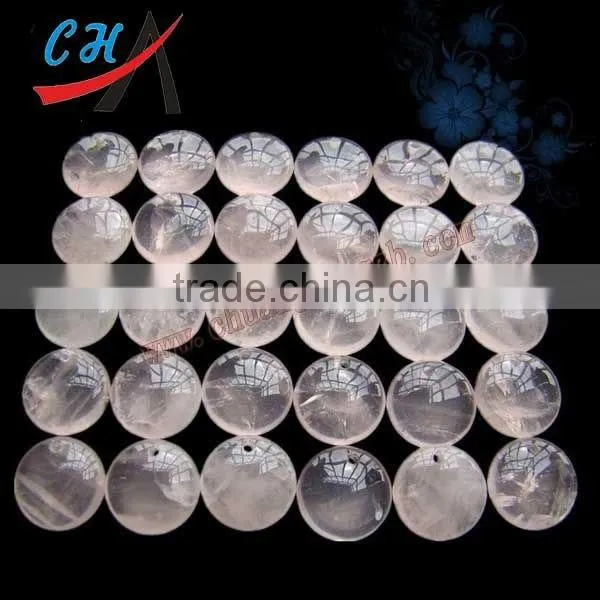 Natural stone rose quartz buttons for garments