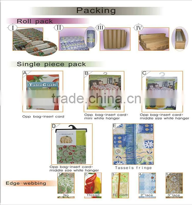 Luxurious PVC table cloth