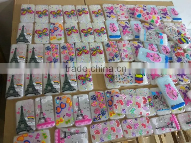 Printed Drop Of Glue 3D Clear Soft Silicon TPU Gel Phone Case Cover for Alcatel