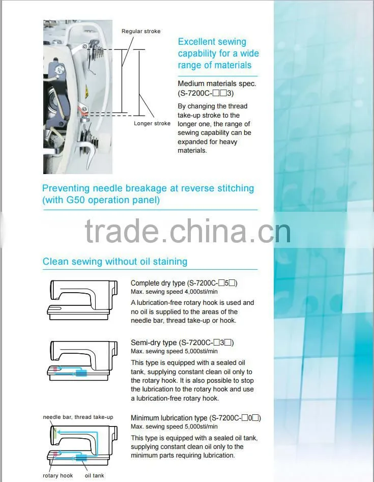 used brother brand lockstitch sewing machine for garment factory