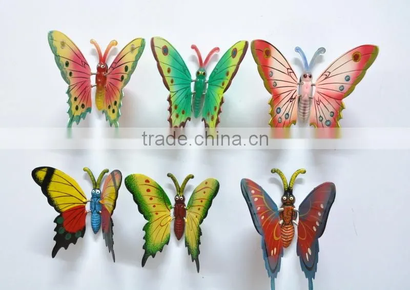 4 inch Plastic Magnetic Fridge Sticker With Butterfly Shape