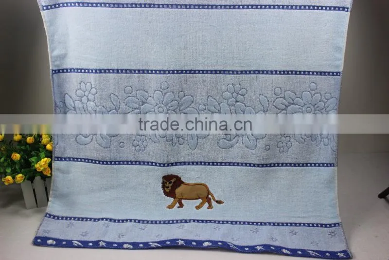 jacquard velour cheap fancy bath towel with embroidery