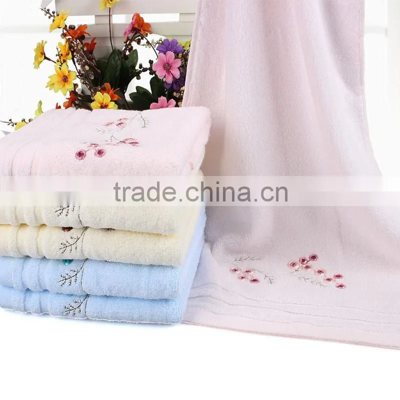 100% cotton yarn flower personal design luxury embroidered face towels