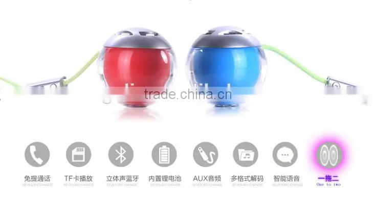 Creative bluetooth spealer with phone call/TFcard/Aux cable