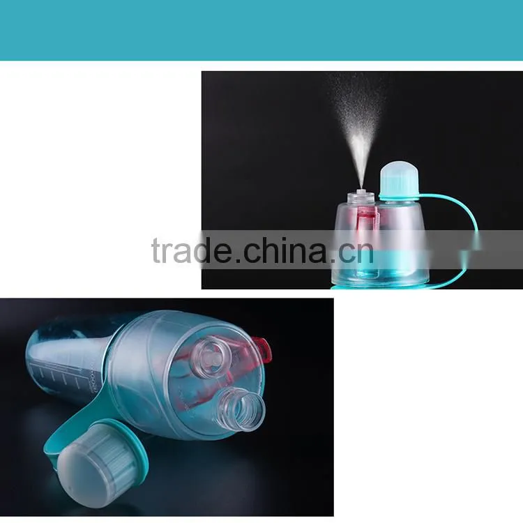 400ML Fashion Design BPA free Plastic Water Bottle with Spray
