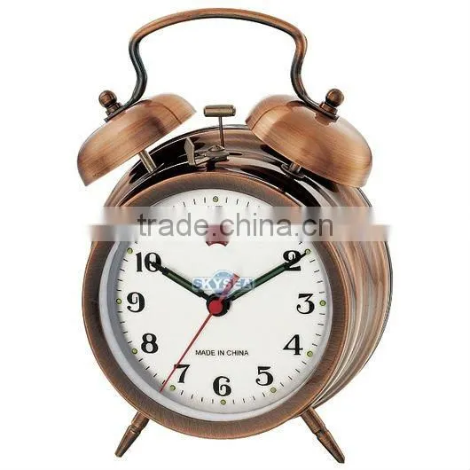 Retro mechanical twin bell alarm clock