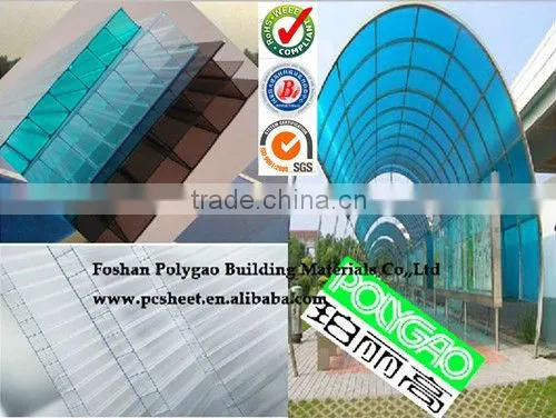 Polycarbonate hollow sheet for the garden greenhouses