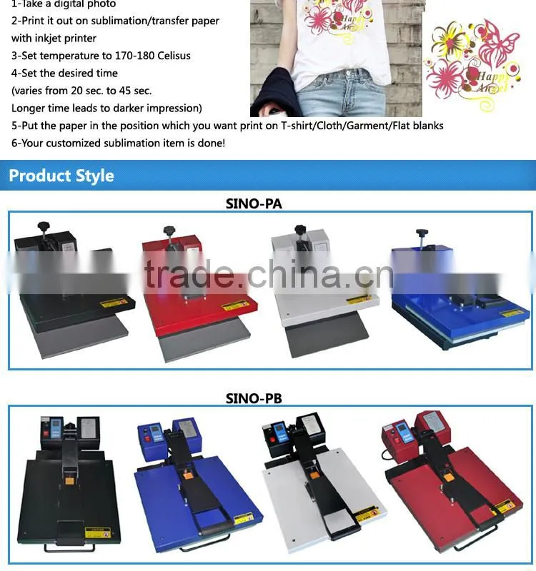Hot Selling 380x380mm T Shirt Used Heat Press Machine
