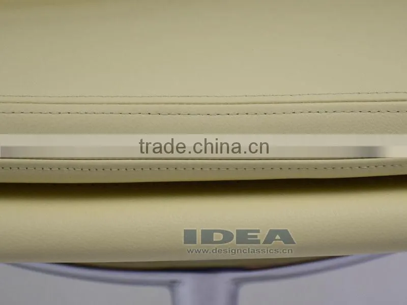 Replica Charles Low Back Soft Pad Meeting Chair - Cream White Color Genuine Leather