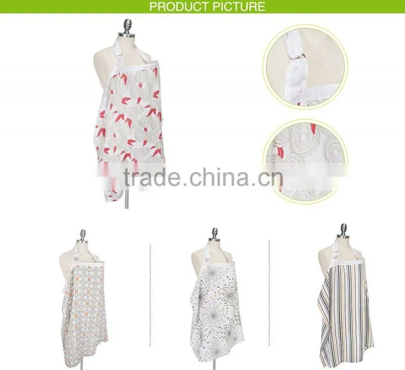 MSR-02 eco-friendly super soft breathable lovely muslin nursing cover