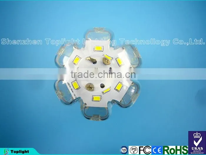 Dia-casting AL+PC 360 degree E26/E27/GX24Q3 12-24W led corn lamp light