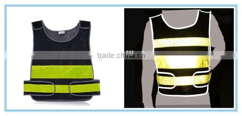 100% polyester mesh PVC reflective high visibility traffic police jacket