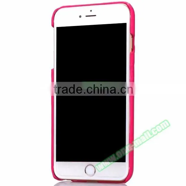 2016 Hot Selling Leather Coated Hard Case for iPhone 6s, Cover for iPhone 6 with Back Card Slot