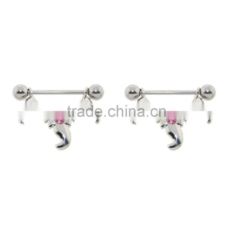 Nipple Shields Rings Pink Gems