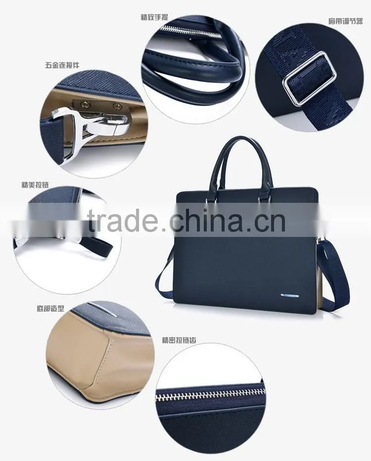 Genuine Leather Briefcase Hard Case Bags For Laptop Computer Waterproof Briefcase