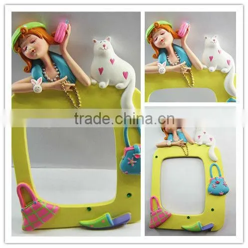 Resin double love heart shaped photo frames