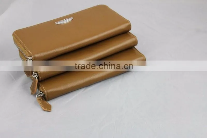 High Quality New Fashion Promition Genuine leather men's wallet with customized logo