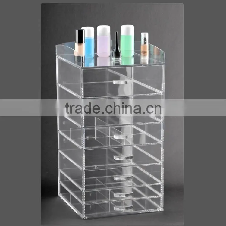 Good quality cosmetic storage cabinet wholesale acrylic makeup organizer with drawers