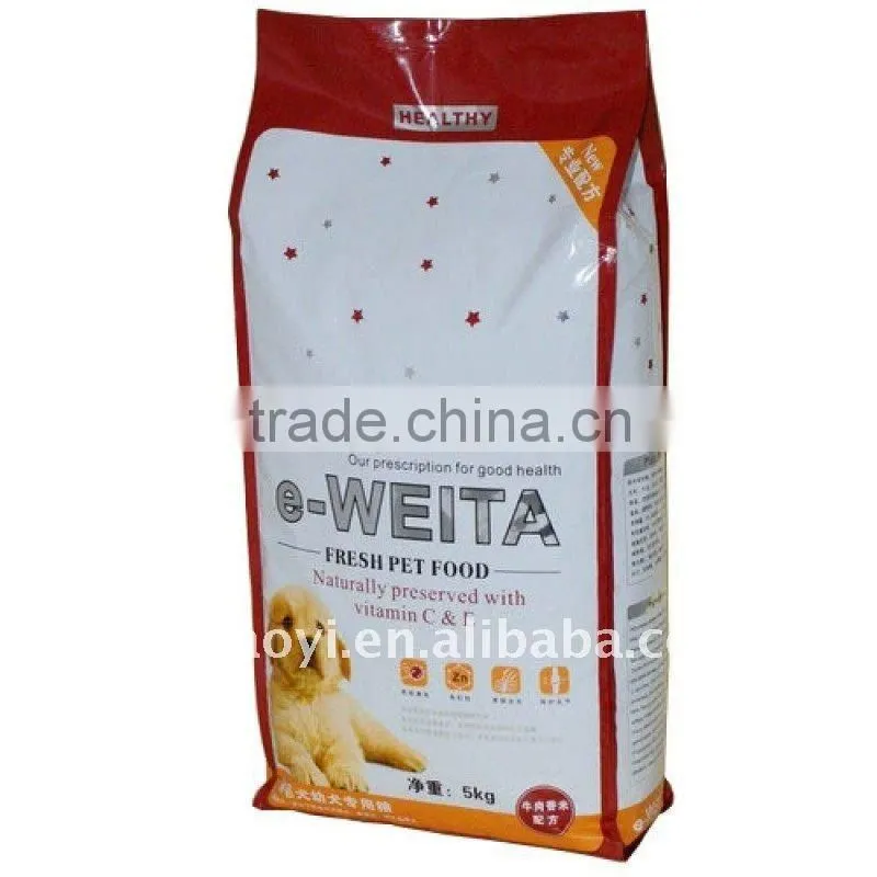 Side sealed packing bag for pet food