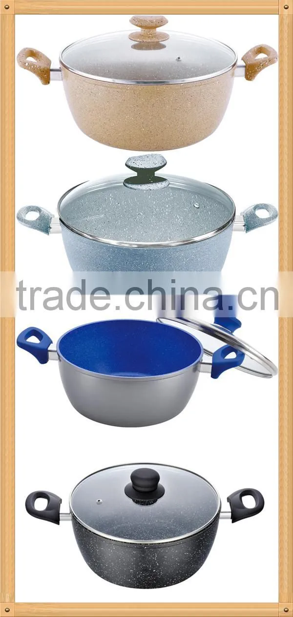 Forged Aluminum non stick marble induction cooking pots