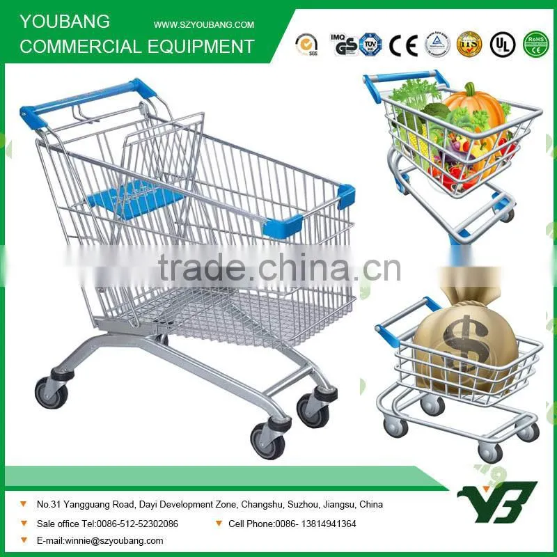 Galvanize Supermarket shopping cart / shopping trolley 80L