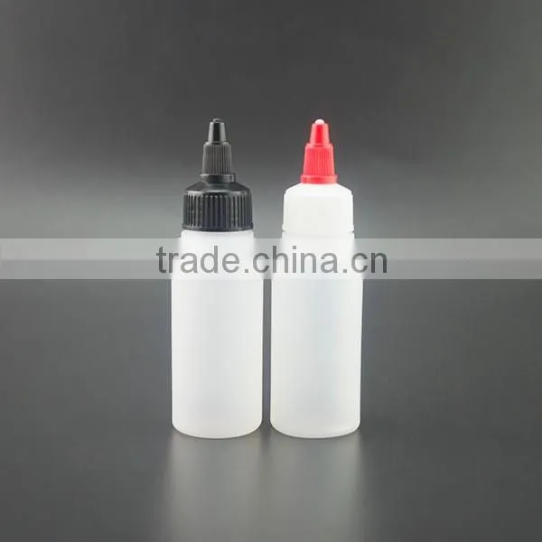 Hot sales LDPE e liquid 30ml empty plastic bottle with twist cap