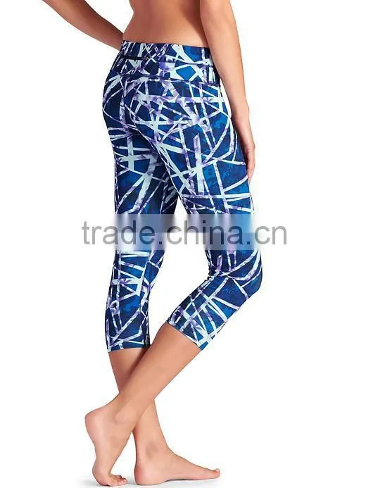 2016 cheap wholesale ladies capri pants nylon spandex women sexy running yoga pants