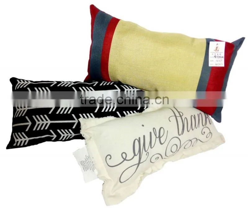 Portable Black 14*7'' cotton fabric car pillow for neck