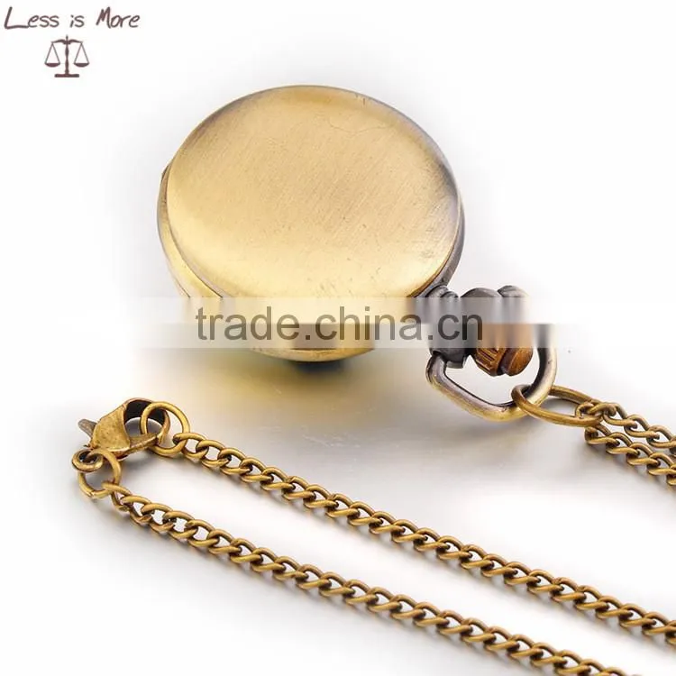 Cartoon animal necklace watch cute kids pocket watch