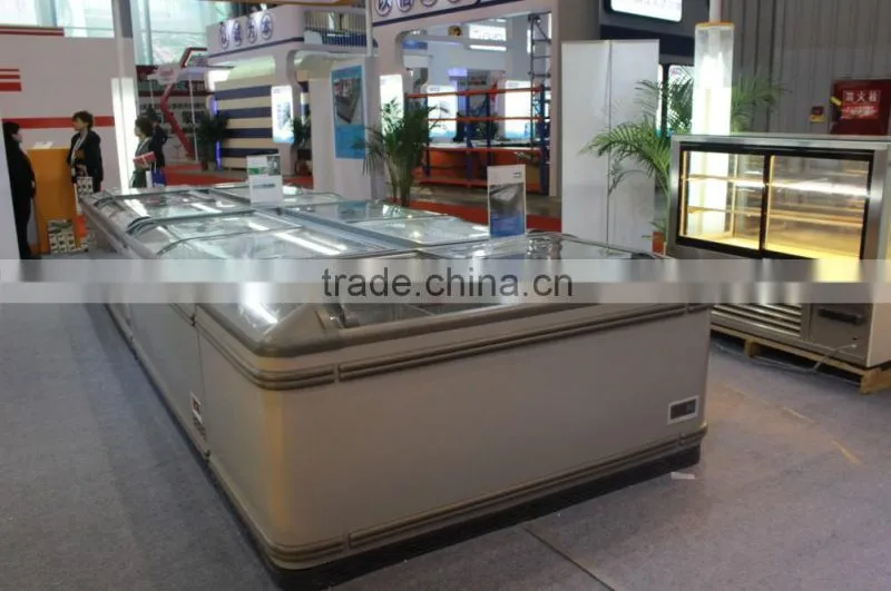 Island Freezer Supermarket Refrigeration Equipment CE commercial freezer curved freezer island freezer
