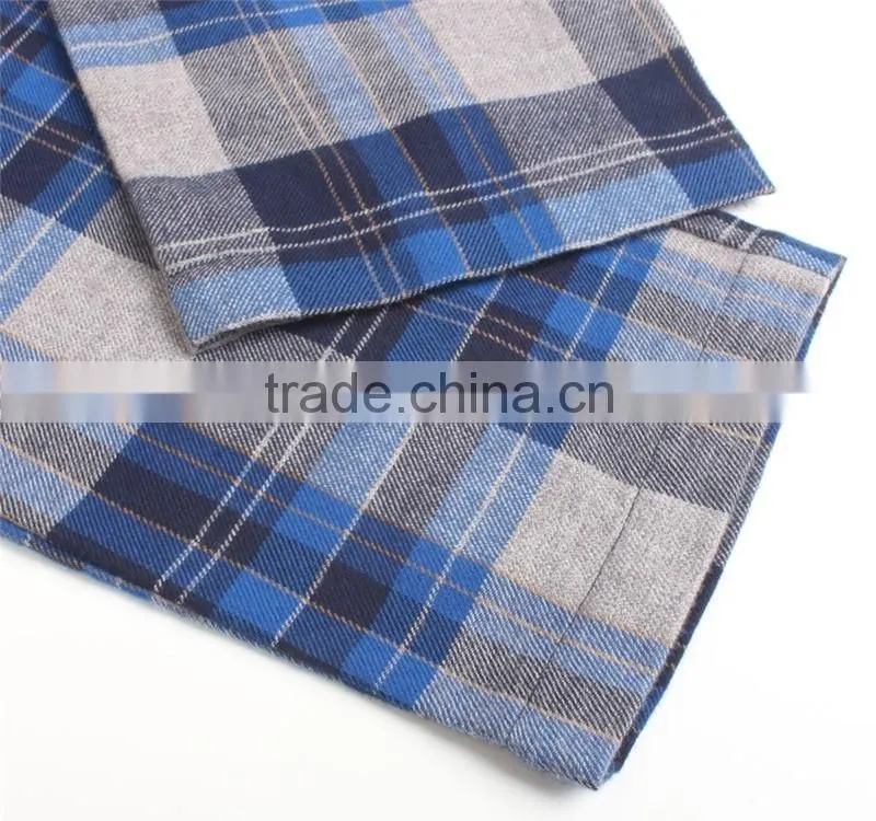 fine yarn dye plaid kids cotton pajama set