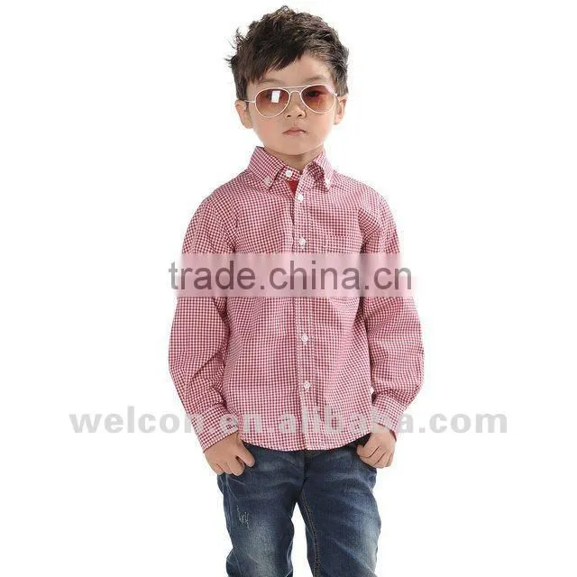 latest fashion design brand new 100% cotton children clothing children dress children shirt for boy