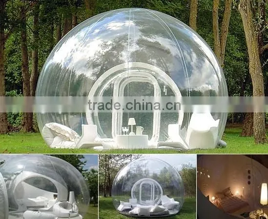 Outdoor PVC Camping Bubble Igloo Tent Clear Inflatable Lawn Transparent Tent For Sale